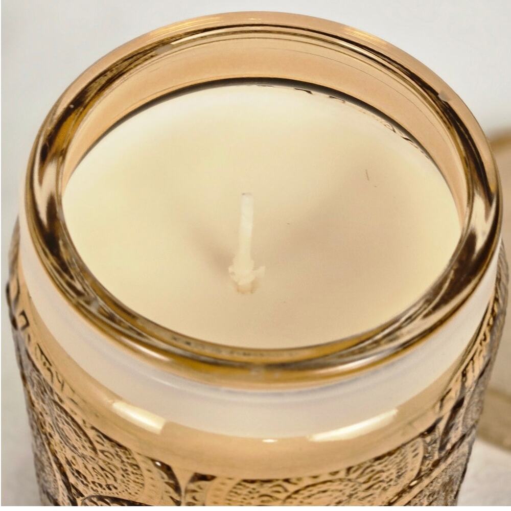 Leoben Candle Co Oakmoss Santal 18oz 1 Wick Glass Jar Soy Wax Candle w/Lid NWT - Picture 3 of 5